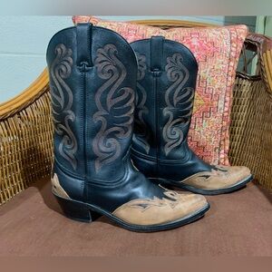 Black and Tan Durango Western Cowboy Boots